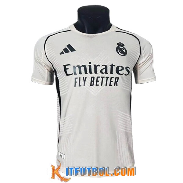 Camiseta Entrenamiento Real Madrid Blanco/Negro 2025/2026