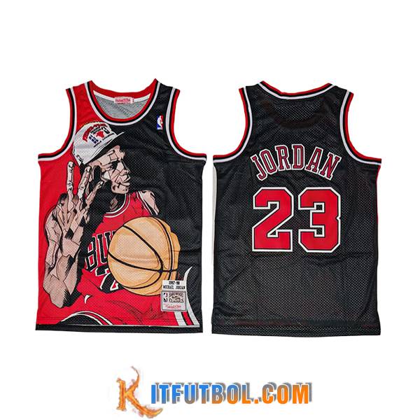 Camisetas NBA Chicago Bulls (JORDAN #23) 2025/26 Negro/Rojo
