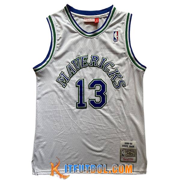 Camisetas NBA Dallas Mavericks (NASH #13) 2025/26 Blanco/Azul