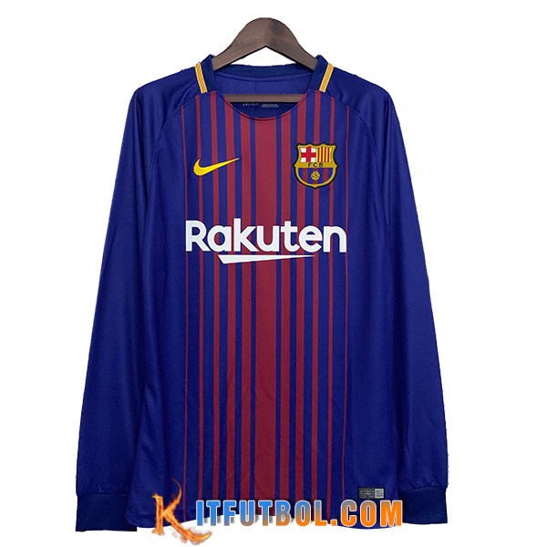 Camisetas De Futbol FC Barcelona Retro Primera Manga Largas 2017/2018