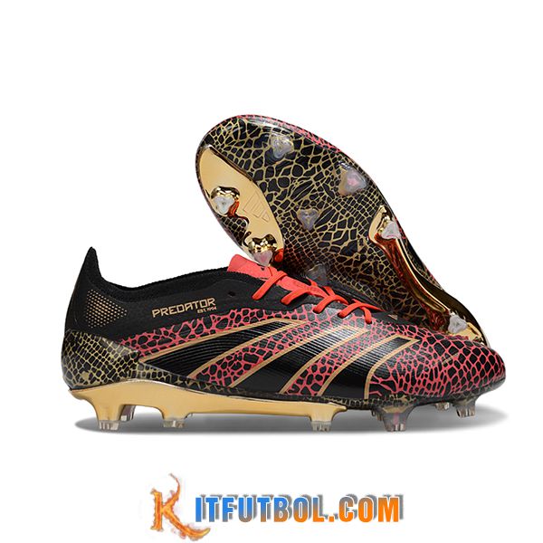 Adidas Botas De Fútbol 25 Predator Elite FG Negro/Rojo/Amarillo