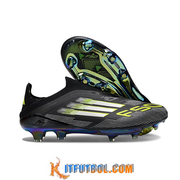 Adidas Botas De Fútbol F50+ FG Negro/Blanco/Verde