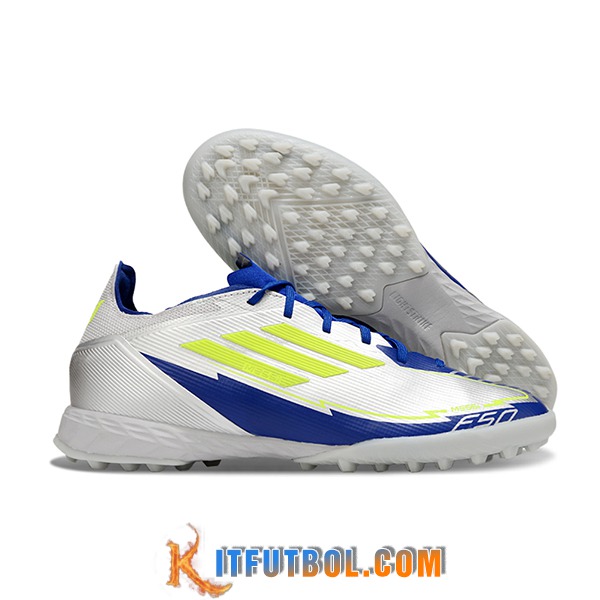 Adidas Botas De Fútbol F50 PRO TF Blanco/Azul/Verde