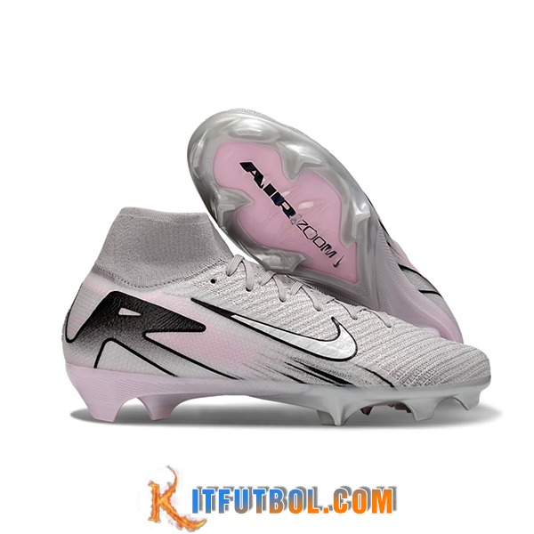 Nike Botas De Fútbol Air Zoom Mercurial Superfly IIX Elite FG Gris/Negro/Rosa