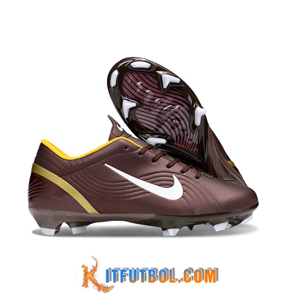 Nike Botas De Fútbol Mercurial Vapor 1FG Marrón/Blanco/Amarillo