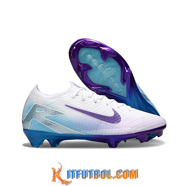 Nike Botas De Fútbol AIR Zoom Mercurial Vapor 16 Elite XXV FG Blanco/Violeta/Azul
