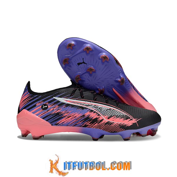 PUMA Botas De Fútbol ULTRA 5 FG Negro/Rosa/Violeta