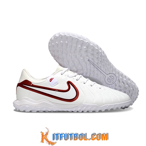 Nike Botas De Fútbol Tiempo Legend X Academy TF Blanco/Rojo