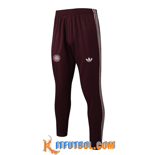 Pantalon Entrenamiento Bayern Munich Marrón/Blanco 2025/2026 -02