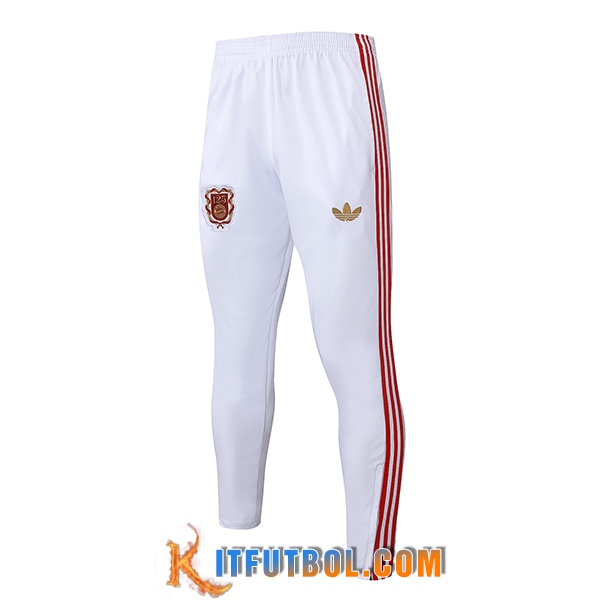 Pantalon Entrenamiento Bayern Munich Blanco/Rojo 2025/2026