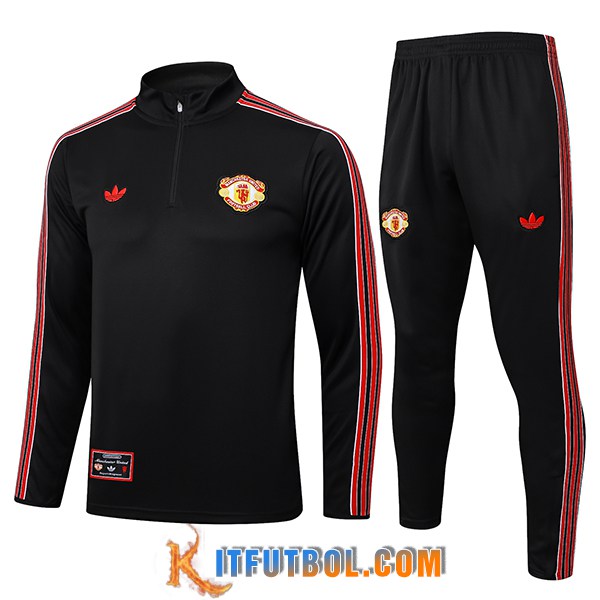 Chandal Equipos De Futbol Manchester United Negro/Rojo 2025/2026