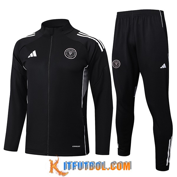 Chandal Equipos De Futbol Chaquetas Inter Miami CF Negro/Gris 2025/2026