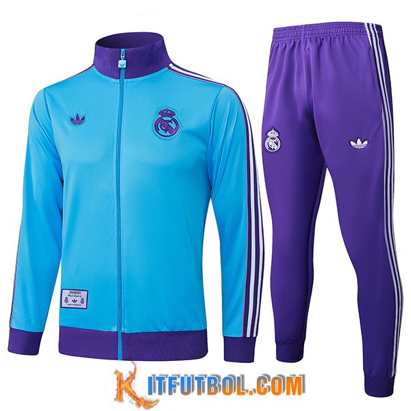Chandal Equipos De Futbol Chaquetas Real Madrid Azul/Violeta 2025/2026