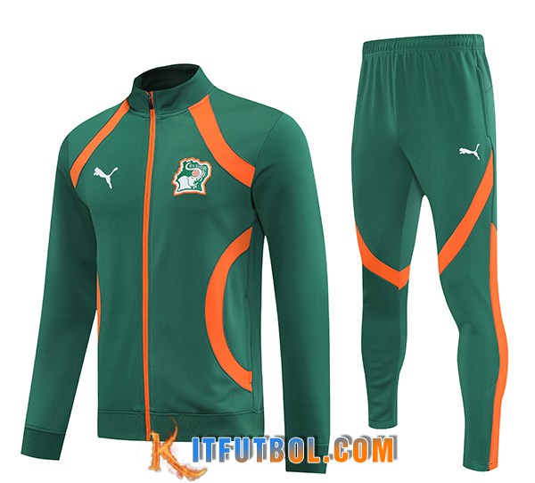 Chandal Equipos De Futbol Chaquetas Costa De Marfil Verde/Naranja 2025/2026