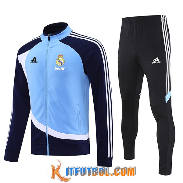 Chandal Equipos De Futbol Chaquetas Real Madrid Azul/Blanco 2025/2026