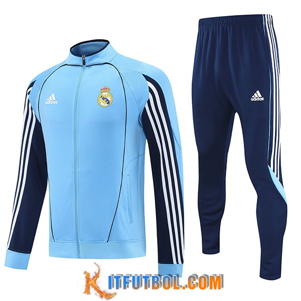 Chandal Equipos De Futbol Chaquetas Real Madrid Azul/Blanco 2025/2026 -02
