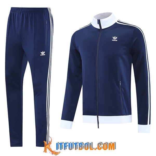 Chandal Equipos De Futbol Chaquetas Adidas Azul/Blanco 2025/2026 -02