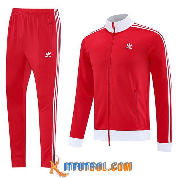 Chandal Equipos De Futbol Chaquetas Adidas Rojo/Blanco 2025/2026