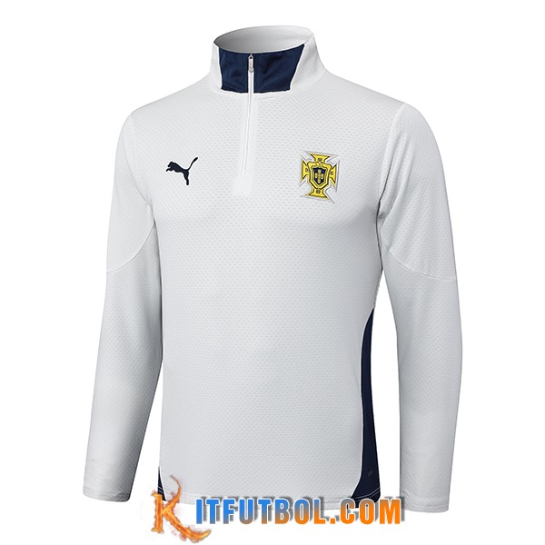 Sudadera De Entrenamiento Portugal Blanco/Azul 2025/2026