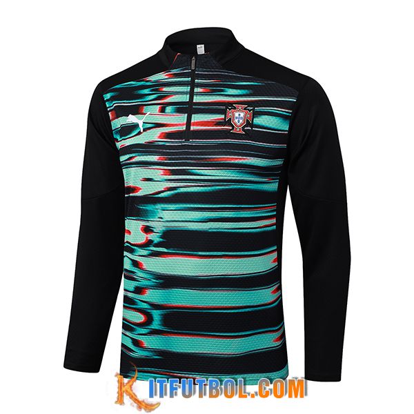 Sudadera De Entrenamiento Portugal Negro/Verde 2025/2026