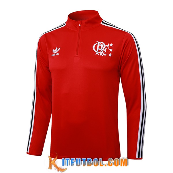 Sudadera De Entrenamiento Flamengo Rojo/Blanco/Negro 2025/2026