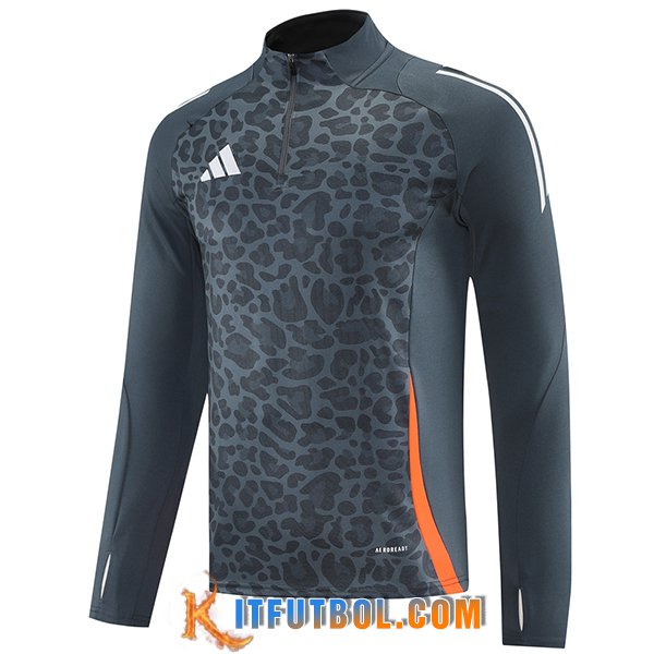 Sudadera De Entrenamiento Adidas Gris/Naranja 2025/2026