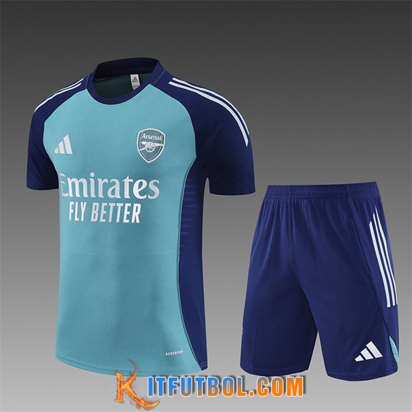 Camiseta Entrenamiento Arsenal Ninos Verde/Azul 2025/2026