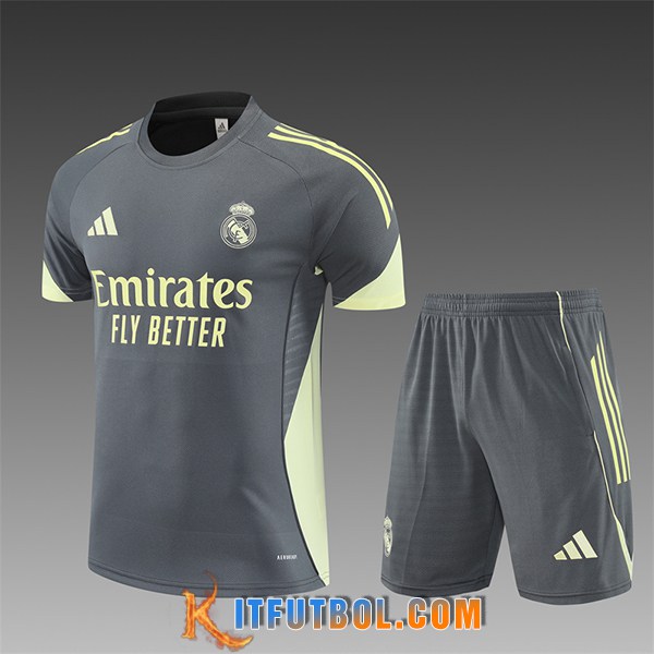 Camiseta Entrenamiento Real Madrid Ninos Gris Oscuro 2025/2026