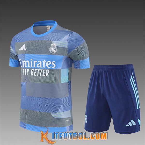 Camiseta Entrenamiento Real Madrid Ninos Azul/Gris 2025/2026