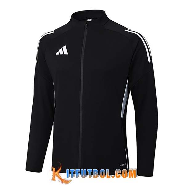 Chaquetas Futbol Adidas Negro/Blanco/Gris 2025/2026