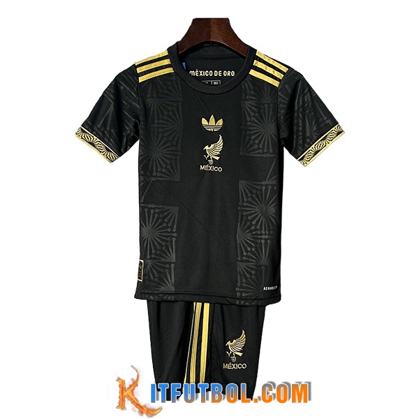 Camisetas De Futbol México Ninos Negro 2025/2026