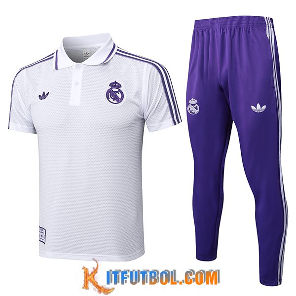 Camiseta Polo Real Madrid Blanco/Violeta 2025/2026