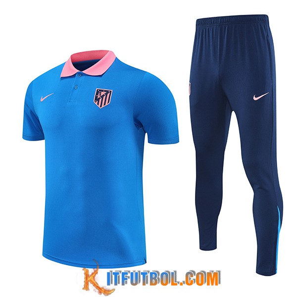 Camiseta Polo Atletico Madrid Azul/Rosa 2025/2026