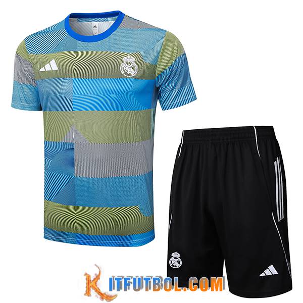 Camiseta Entrenamiento Real Madrid Azul/Verde 2025/2026