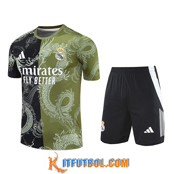 Camiseta Entrenamiento Real Madrid Negro/Verde 2025/2026