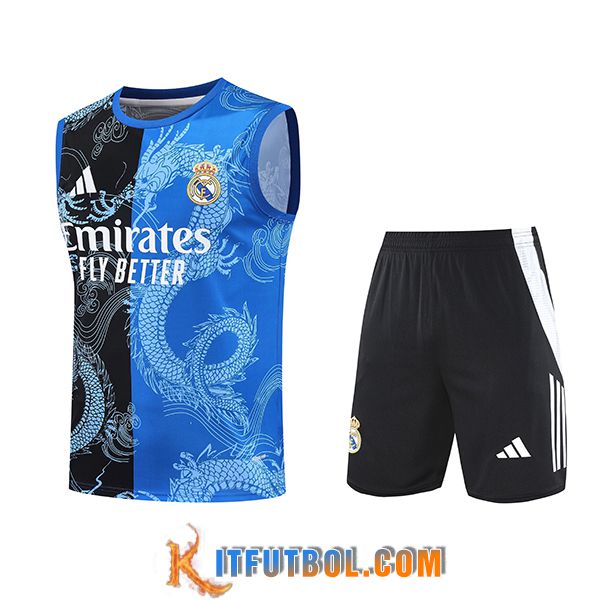 Camiseta Entrenamiento sin mangas Real Madrid Negro/Azul 2025/2026