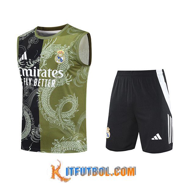 Camiseta Entrenamiento sin mangas Real Madrid Negro/Verde 2025/2026