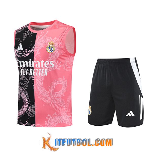 Camiseta Entrenamiento sin mangas Real Madrid Negro/Rosa 2025/2026