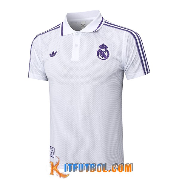Camiseta Polo Real Madrid Blanco/Violeta 2025/2026