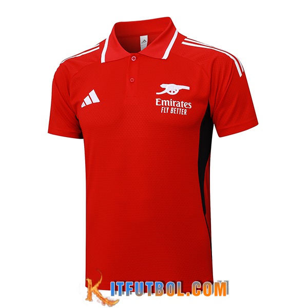 Camiseta Polo Arsenal Rojo/Negro 2025/2026