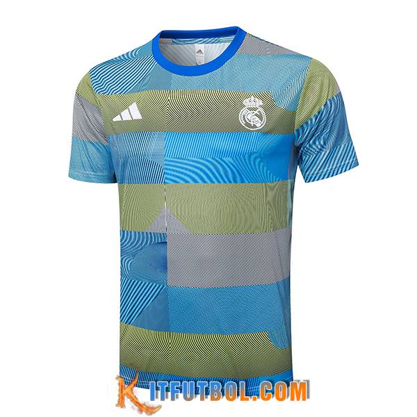 Camiseta Entrenamiento Real Madrid Azul/Verde 2025/2026 -02