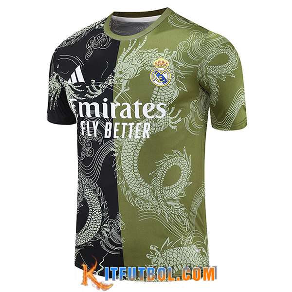 Camiseta Entrenamiento Real Madrid Negro/Verde 2025/2026