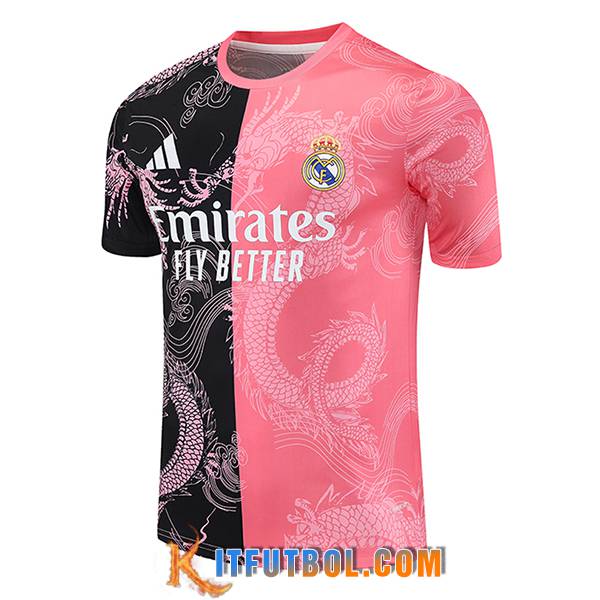 Camiseta Entrenamiento Real Madrid Negro/Rosa 2025/2026
