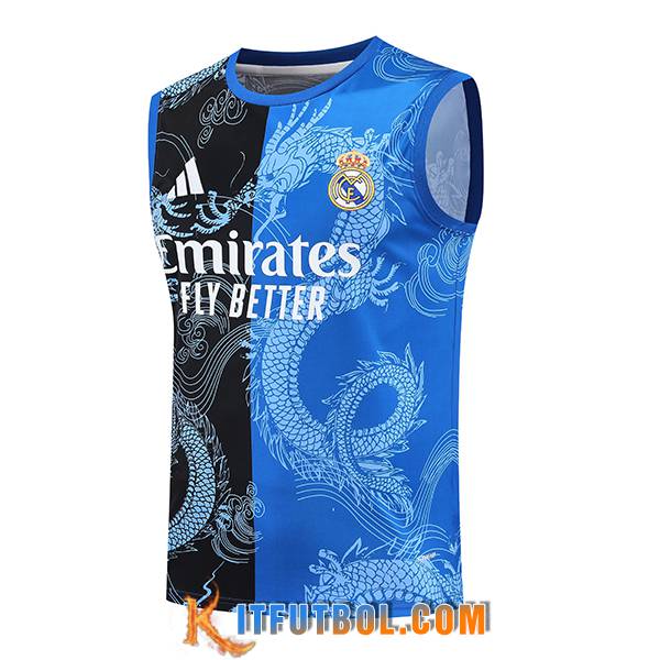 Chalecos De Futbol Real Madrid Negro/Azul 2025/2026