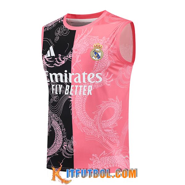 Chalecos De Futbol Real Madrid Negro/Rosa 2025/2026