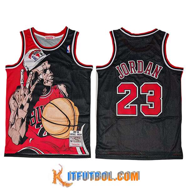 Camisetas NBA Chicago Bulls (JORDAN #23) 2025/26 Negro/Rojo