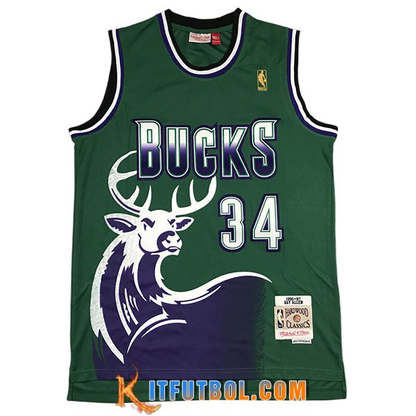 Camisetas NBA Milwaukee Bucks (ALLEN #34) 2025/26 Verde/Violeta