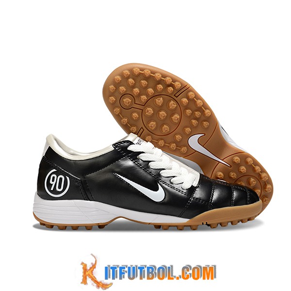 Nike Botas De Fútbol T90 TF Negro/Blanco