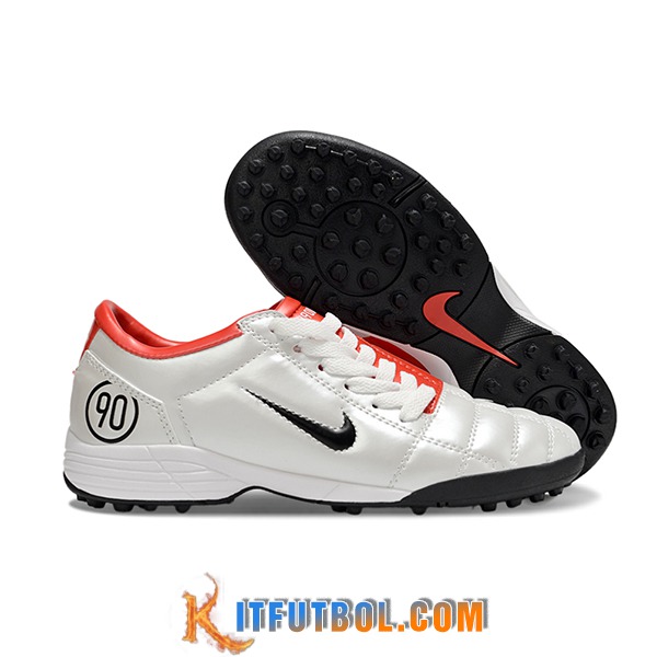 Nike Botas De Fútbol T90 TF Gris/Naranja/Negro