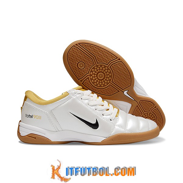 Nike Botas De Fútbol T90 IC Blanco/Amarillo/Negro
